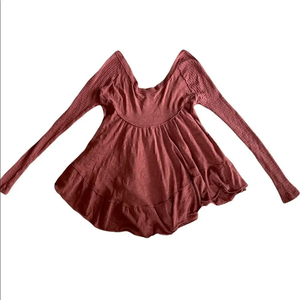 Free People Sundae T-Shirt Ginger Snap XS